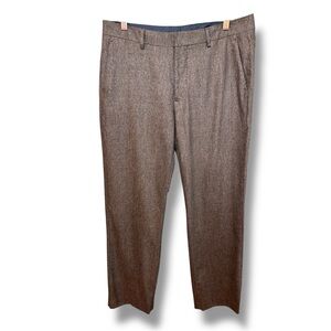 Men's Bonobos Brown 98% Wool Pants. Italian fabric. Size 33/30